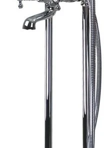 Transolid Cromwell Floor Tub Filler With Hand Shower, Polished Chrome