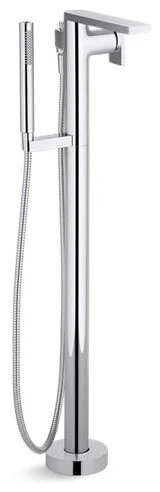 Kohler Composed Floor-Mount Bath Filler Trim With Handshower, Polished Chrome 1 Kohler Composed Floor-Mount Bath Filler Trim With Handshower, Polished Chrome