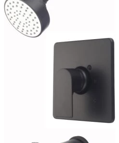 Olympia Faucets, Inc. Single Handle Tub And Shower Trim Set, Matte Black