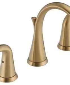 Delta Faucet Delta Lahara 2 Handle Widespread Faucet, Champagne Bronze, 3538-CZMPU-DST