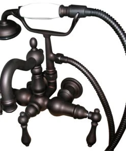 Kingston Brass Wall-Mount Clawfoot Tub Faucets In Oil Rubbed Bronze CC1007T5