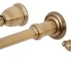 Kingston Brass Two-Handle Wall Mount Bathroom Faucet, Antique Brass