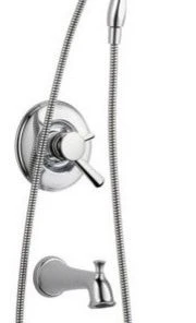 Delta Faucet Delta Linden Monitor Tub And Shower Trim, In2ition Two-in-One Shower, Chrome