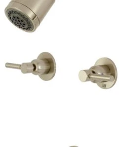 Kingston Brass Two-Handle Tub And Shower Faucet, Brushed Nickel