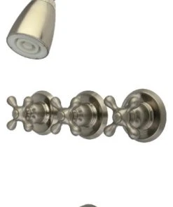 Kingston Brass KB238AX Tub And Shower Faucet, Brushed Nickel