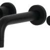 Kingston Brass 2-Handle Wall Mount Bathroom Faucet, Matte Black