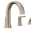 Moen TS984 Doux Widespread Deck Mounted Roman Tub Filler - Brushed Nickel