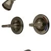 Kingston Brass Kingston Pressure Balanced Two-Handle Tub And Shower Faucet, Brushed Nickel