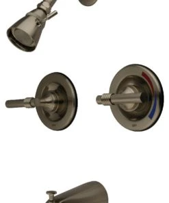 Kingston Brass Kingston Pressure Balanced Two-Handle Tub And Shower Faucet, Brushed Nickel