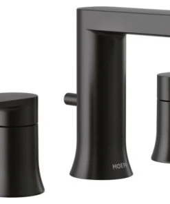 Moen Two-Handle Bathroom Faucet Matte Black, T6708BL