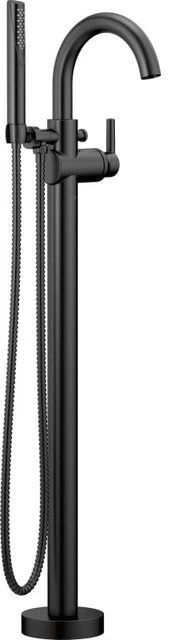 Delta Faucet Delta T4759-FL Trinsic Floor Mounted Tub Filler - Matte Black 1 Delta Faucet Delta T4759-FL Trinsic Floor Mounted Tub Filler - Matte Black