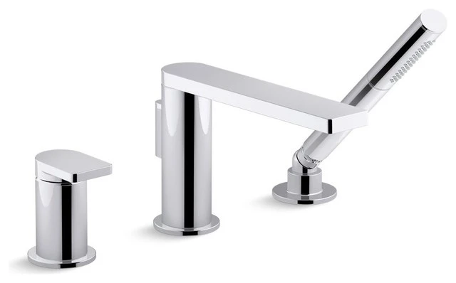 Kohler K-73078-4 Composed Deck Mounted Roman Tub Filler - Polished Chrome 1 Kohler K-73078-4 Composed Deck Mounted Roman Tub Filler - Polished Chrome