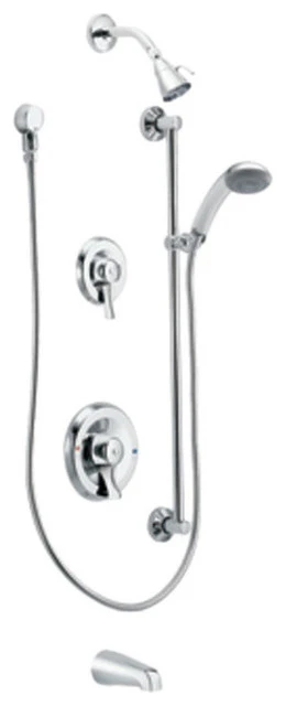 Moen Commercial Chrome Posi-Temp Transfer Tub/Shower 1 Moen Commercial Chrome Posi-Temp Transfer Tub/Shower