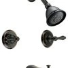 Designers Impressions Oil Rubbed Bronze Tub/Shower Combo Faucet With Multi-Setting Shower Head