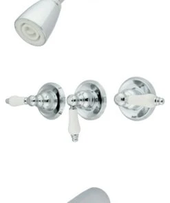 Kingston Brass KB231PL Tub And Shower Faucet, Polished Chrome
