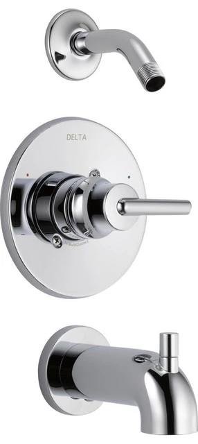 Delta Faucet Delta Trinsic Monitor 14 Series Tub & Shower Trim, Less Head, Chrome, T14459-LHD 1 Delta Faucet Delta Trinsic Monitor 14 Series Tub & Shower Trim, Less Head, Chrome, T14459-LHD