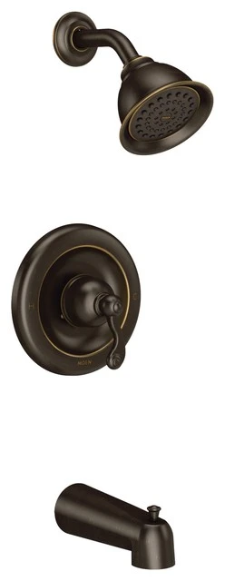 Moen Traditional Mediterranean Bronze Posi-Temp(R Tub/Shower T2123BRB 1 Moen Traditional Mediterranean Bronze Posi-Temp(R Tub/Shower T2123BRB