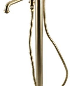 Kingston Brass Paris Freestanding Tub Faucets With Brushed Brass KS7037DPL