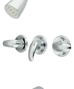 Kingston Brass Polished Chrome Legacy Three Handle Tub & Shower Faucet KB6231LL