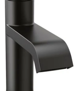 Moen Genta Single Hole Modern Bathroom Sink Faucet, Matte Black