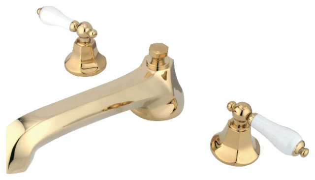 Kingston Brass Roman Tub Faucet, Polished Brass 1 Kingston Brass Roman Tub Faucet, Polished Brass