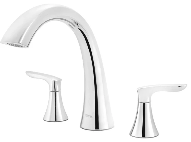 Pfister RT6-5WR Weller Deck Mounted Roman Tub Filler Trim - Polished Chrome 1 Pfister RT6-5WR Weller Deck Mounted Roman Tub Filler Trim - Polished Chrome