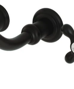 Kingston Brass KS3020AX Restoration Two-Handle Wall Mount Tub Faucet, Matte Black
