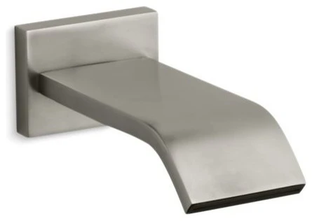 Kohler Loure Wall-Mount 9-3/4" Bath Spout, Vibrant Brushed Nickel 1 Kohler Loure Wall-Mount 9-3/4" Bath Spout, Vibrant Brushed Nickel