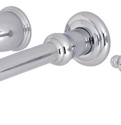 Kingston Brass Two-Handle Wall Mount Tub Faucet, Polished Chrome