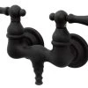 Kingston Brass Wall-Mount Clawfoot Tub Faucets With Oil Rubbed Bronze CC31T5