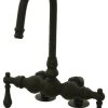 Kingston Brass 3-3/8" Deck Mount Tub Faucet, Oil Rubbed Bronze