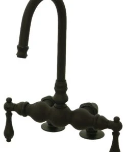 Kingston Brass 3-3/8" Deck Mount Tub Faucet, Oil Rubbed Bronze