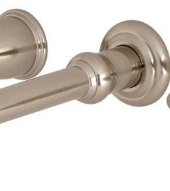 Kingston Brass Two-Handle Wall Mount Tub Faucet, Brushed Nickel