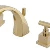 Kingston Brass Widespread Bathroom Faucet With Brass Pop-Up, Polished Brass