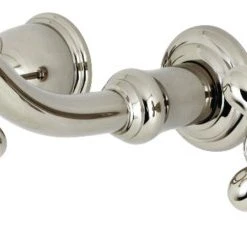 Kingston Brass KS3026AX Two-Handle Wall Mount Tub Faucet, Polished Nickel