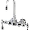 Kingston Brass Wall-Mount Clawfoot Tub Faucets With Polished Chrome AE2T1