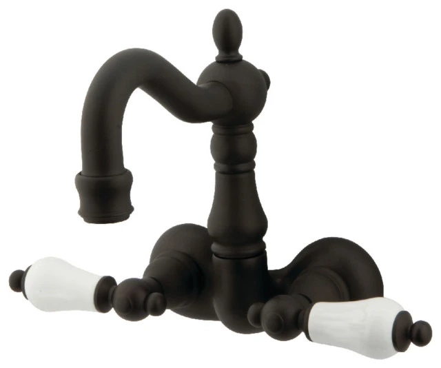 Kingston Brass 3-3/8" Wall Mount Tub Faucet, Oil Rubbed Bronze 1 Kingston Brass 3-3/8" Wall Mount Tub Faucet, Oil Rubbed Bronze