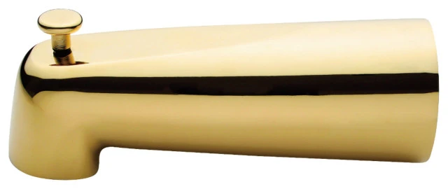 Kingston Brass 7" Diverter Tub Spout, Polished Brass 1 Kingston Brass 7" Diverter Tub Spout, Polished Brass