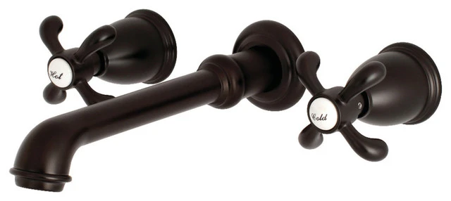 Kingston Brass Two-Handle Wall Mount Tub Faucet, Oil Rubbed Bronze 1 Kingston Brass Two-Handle Wall Mount Tub Faucet, Oil Rubbed Bronze