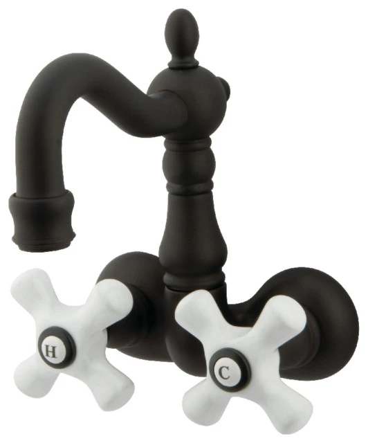 Kingston Brass 3-3/8" Wall Mount Tub Faucet, Oil Rubbed Bronze 1 Kingston Brass 3-3/8" Wall Mount Tub Faucet, Oil Rubbed Bronze