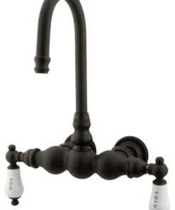 Kingston Brass 3-3/8" Wall Mount Tub Faucet, Oil Rubbed Bronze