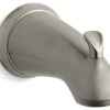 Kohler Forte Bath Spout W/ Sculpted Lift Rod, Vibrant Brushed Nickel