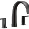 Moen TS983 Doux Widespread Deck Mounted Roman Tub Filler - Matte Black