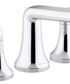 Kohler K-T22024-4 Tempered Deck Mounted Roman Tub Filler - Polished Chrome