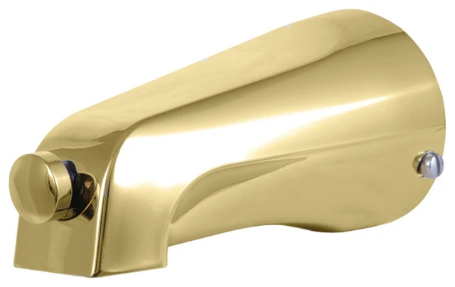 Kingston Brass Trimscape 5-1/8" Tub Spout With Diverter, 1/2" CTS, Polished Brass 1 Kingston Brass Trimscape 5-1/8" Tub Spout With Diverter, 1/2" CTS, Polished Brass
