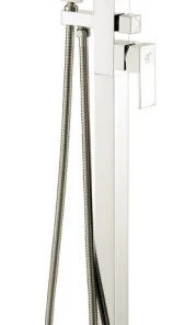 Anzzi Yosemite 2-Handle Claw Foot Tub Faucet With Hand Shower, Brushed Nickel