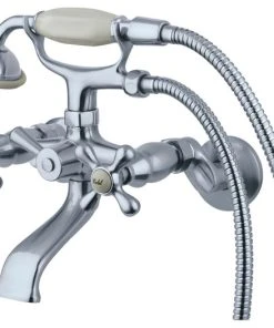 Kingston Brass Victorian Wall Mount Tub Mount Clawfoot Tub Faucet