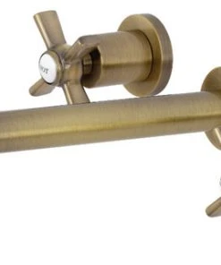 Kingston Brass KS8023ZX Millennium 2-Handle Wall Mount Roman Tub Faucet, Antique Brass