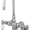 Kingston Brass Adjustable Center Wall Mount Tub Faucet, Polished Chrome