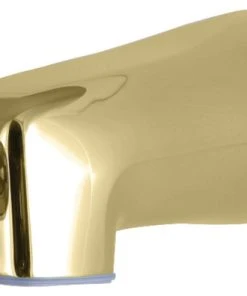 Kingston Brass Trimscape Universal 5-1/2" Zinc Tub Spout With Diverter, Polished Brass
